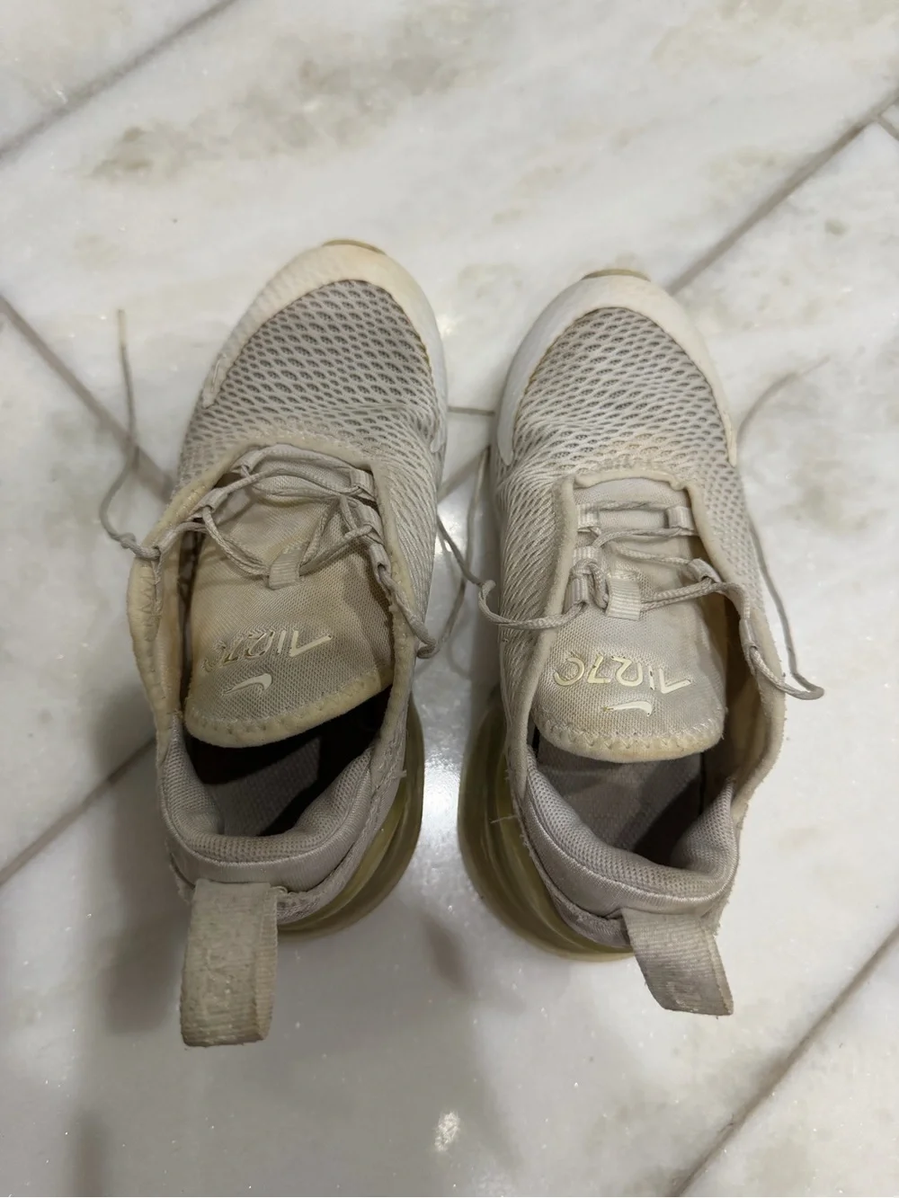 Size 12 Kids Nike Air Max White Sneaker Shoes